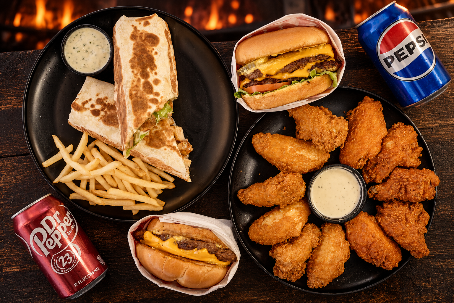 Food prepared by the 812 Grill team