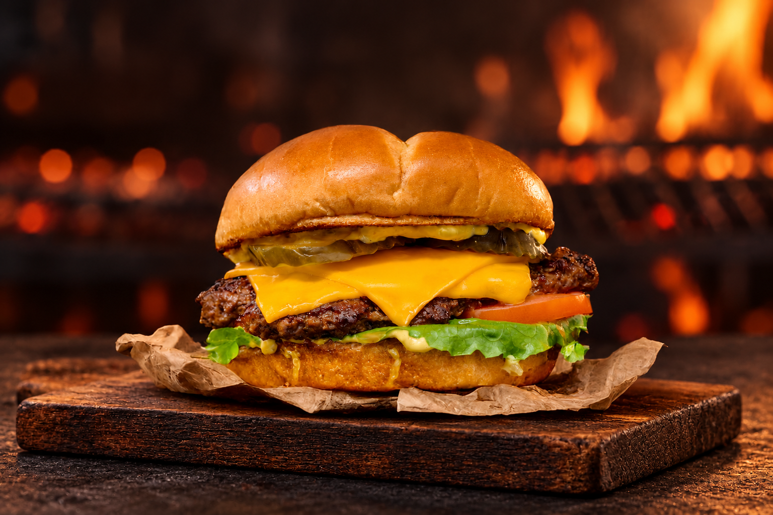 812 Grill double cheese burger