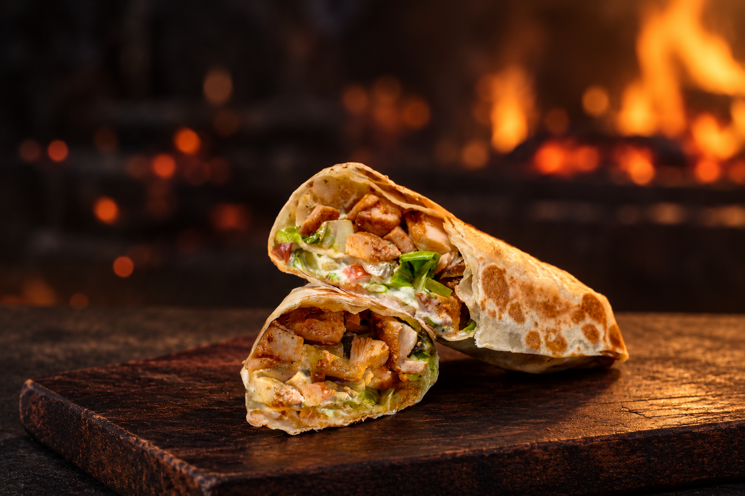812 Grill chicken shawarma wrap